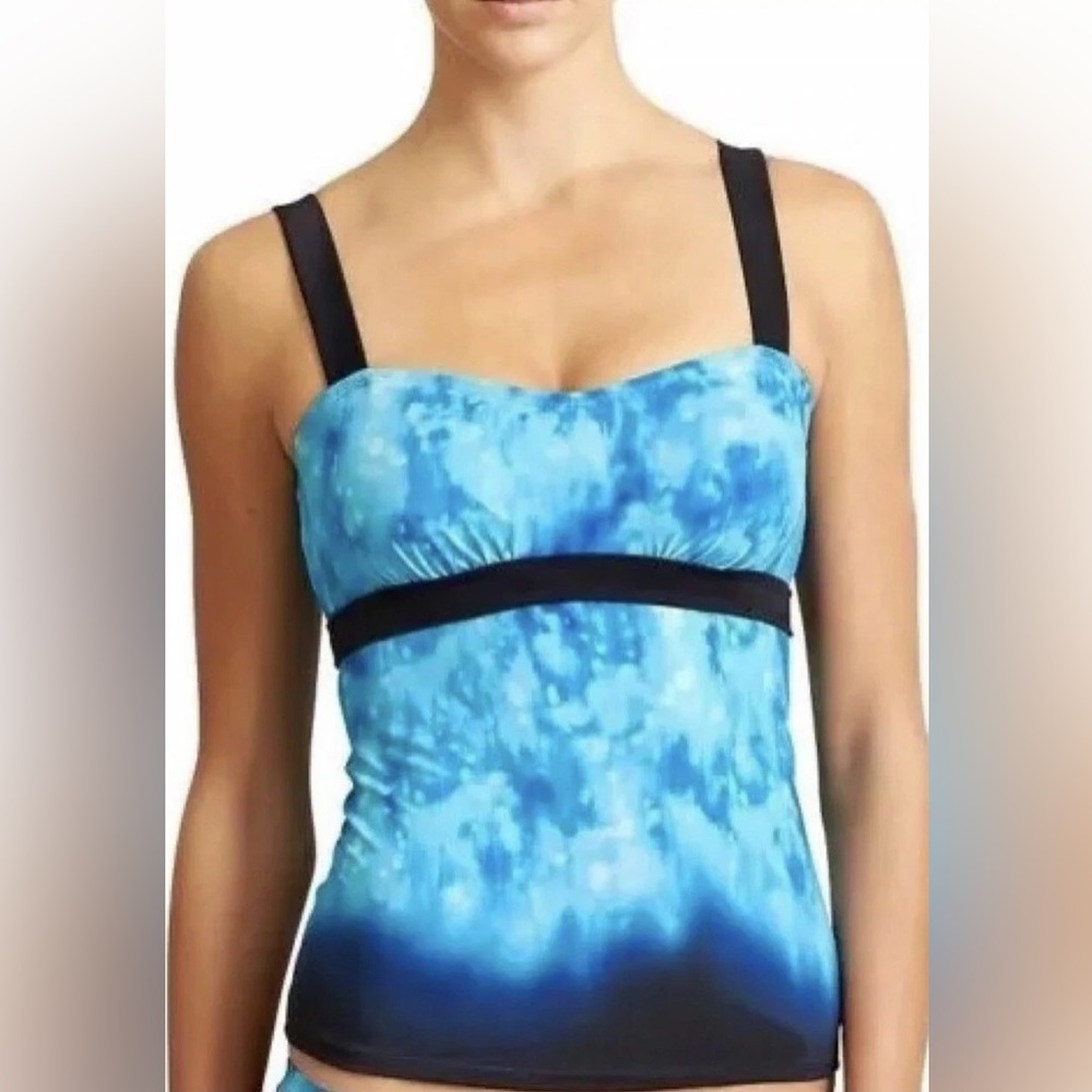 NEW [Athleta] Bali Pura Bra Tankini Swimsuit Swim Top in Bora Blue Women’s 34B/C - Picture 3 of 12